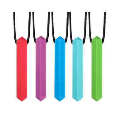 IQYU Kau-Eedelstein necklace silicone tooth trailer children sensory molar novelty hardware store (Multicolor one size) multicolored unit size