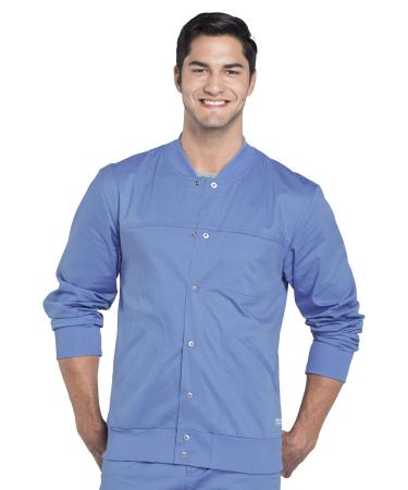 Cherokee Men Scrubs Jacket Workwear Core Stretch Snap Front Plus Size WW330 4XL Ciel