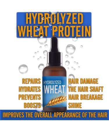 Buy Hydrolyzed Wheat Protein Liquid - 2oz for Hair Skin & Body Care - Ideal for DIY Shampoos & Conditioners - 2 Vials with Pipette & Screw Cap - International Shipping Available - Buy Online on SooperMarket.com