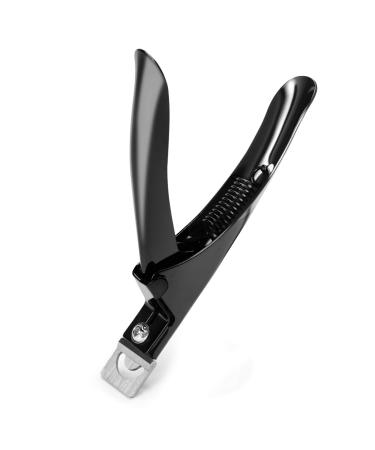 Professional Acrylic Nail Clipper Fake False Nails Tip Cutter Nail Trimmer for Artificial Nail Manicure Pedicure Sharp Rustproof Nail Art Tool Home DIY Use Black