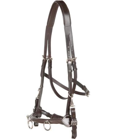 Heinick-Reitsport French Professional Leather Caveson | Brown Cavecon Cavesson for Thoroughbred & Cob | International Shipping Available - Buy Online on SooperMarket.com