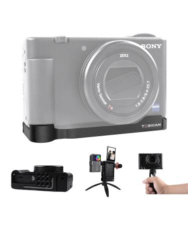 TOSICAM ZV1 Camera Base Mount Bracket for Sony ZV1 Compact Camera Cold Shoe Mount Microphone/Light Extension,Support Vertical Video YouTube Vlog Accessories