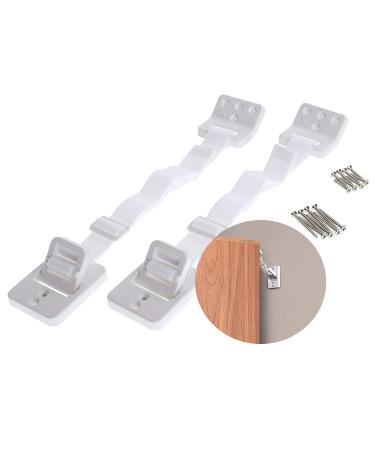 Dreambaby Hinged Anti-Tip Furniture Anchors, White