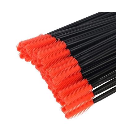 50 pieces eyelash brush disposable eyelash eyelashes silicone comb mascara applicator make up beauty tool (crescent tip) 50 pieces (1 Pack)