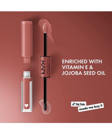 NYX Shine Loud Long-Lasting Liquid Lipstick + Clear Lip Gloss - Magic Maker (Dusty Nude Mauve) - Buy Online on SooperMarket.com