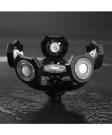 FOXSONIC 6 Blades Electric Shaver Replacement Heads - Bald Shaver with Blade Cover - Black - Buy Online on SooperMarket.com