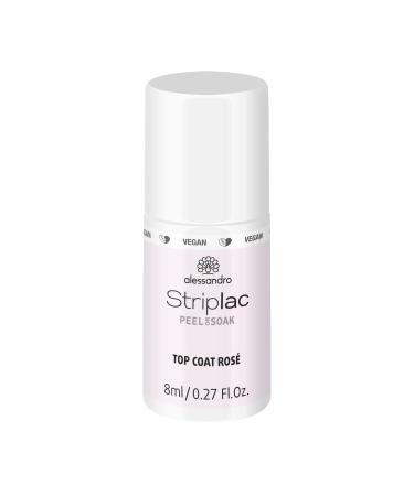 Alessandro Striplac Peel or Soak -Vegan - Top Coat Ros - LED berlack for a delicate pink coloring - for perfect nails in 15 minutes 8ml