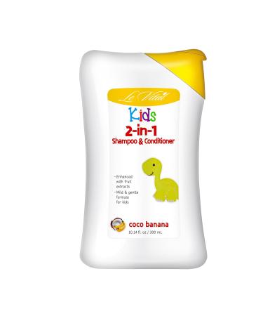 Kids 2in1 Shampoo & Conditioner - Gentle Paraben & Dye-Free Formula for Daily Use - Coco Banana - 10.14 fl.oz/300mL - Buy Online on SooperMarket.com
