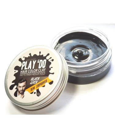 Great Lengths Play 'Do Temporary Hair Color Hair Wax Hair Clay Mens Grooming Pomade Black hair dye(1.8 ounces)