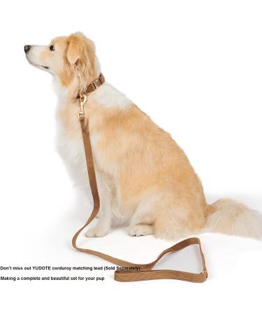 YUDOTE Ultra-Soft Natural Cotton Dog Collar for Small Dogs with Sensitive Skin - Brown (S) | 1 Pack - Buy Online on SooperMarket.com