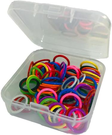Colorful Iron O-Rings & Stitch Ring Markers for Knitting/Crochet - 100pcs | Small (6mm) Diameter | 10 Colors Included - Buy Online on SooperMarket.com