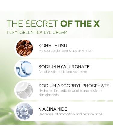 AKARY Green Tea Eye Care Cream - Eliminate Dark Circles & Eye Bags | Nourishing & Tightening Formula with Tea Leaf Extract - Buy Online on SooperMarket.com