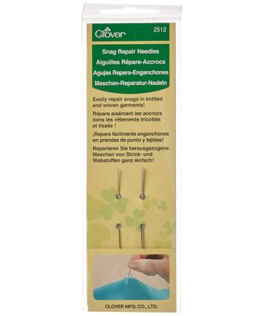 Clover Snag Repair Needles Silver 2 Count
