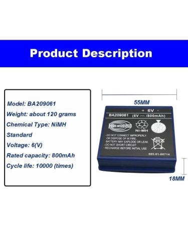 Buy 4-Pack BA209061 6V 800mAh Battery for HBC Remote Control Pump Truck - International Shipping Available - Buy Online on SooperMarket.com