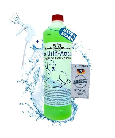 Pandacleaner organic urine attack against cat urine dogurine & animal smells - medium against cat urine - 1000ml concentrate for urine hunt - microorganisms cleaner 1 l (1 Pack)