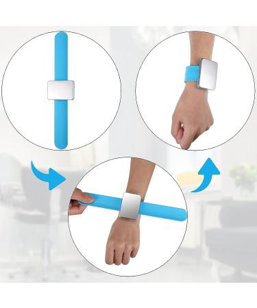 Blue Magnetic Wristband for Hair Stylists with Pin Holder and Accessories - Buy Online on SooperMarket.com