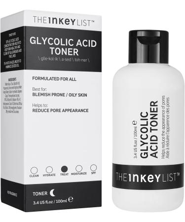 INKEY List 10% Glycolic Acid Toner - Reduces Pore Appearance, 100ml - Buy Online on SooperMarket.com