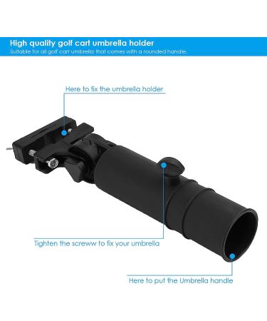 OhhGo Golf Trolley Umbrella Holder - Universal Golf Cart Stand - Black - Buy Online on SooperMarket.com
