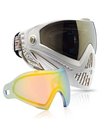 Dye i5 Paintball Goggle (White/Gold with Northern Lights Thermal Lens Combo)