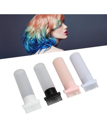Comb Applicator Bottle Dustproof Easy Control Soft Easy Use Hair Dye Brush Bottle Multi-function 4 Colors With Clear Scale For Hair Salon - Buy Online on SooperMarket.com
