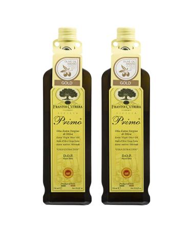 Frantoi Cutrera Cousin extracted extra native olive oil imported from Italy olive oil 24.5 fl oz pack with 2 24.5 liquid ounces - 2 Pack