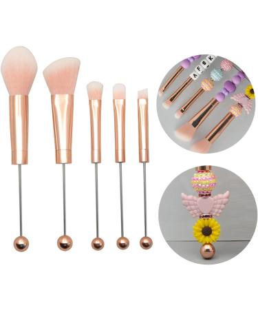 Makeup Brush Set for Women Beaded Rose Gold DIY Faux Fiber Make Up Brushes for Eyeshadow Concealer Eyebrow Foundation Contour Makeup Supplies - Buy Online on SooperMarket.com