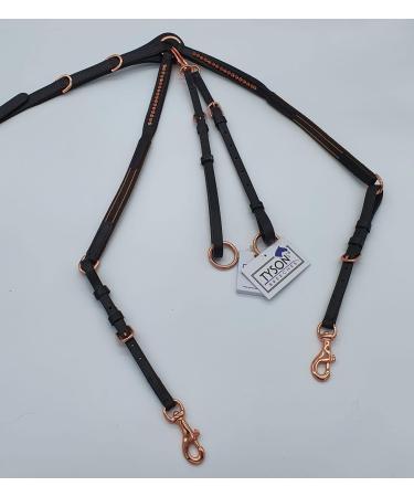 Buy Deister Brown Rose Gold Pink Dark Brown Leather Breastplate with Soft Rhinestone Glitter & Auxiliary Reins - X Full - International Shipping Available - Buy Online on SooperMarket.com