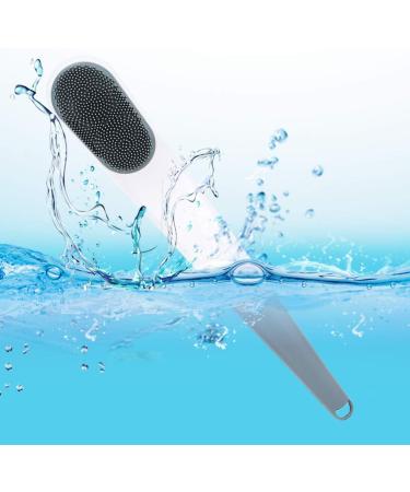 Electric Silicone Bath Brush - Waterproof Vibrating Body Shower Cleansing & Massager - Long Handle Multi-functional Design (Gray) - Buy Online on SooperMarket.com