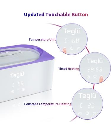 Teglu 4L Paraffin Bath for Hands & Feet | Complete Paraffin Wax Set with 1350g Wax Gloves & Brush - 200W White - Buy Online on SooperMarket.com