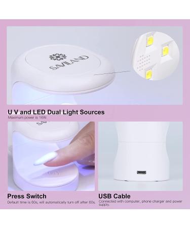 Saviland Mini Nail Lamp - 16W U V/LED Nail Dryer U V Light for Nails for Gel Nail Polish  Builder Nail Gel  Glue Gel  Nail Art Tools for Starters Home DIY Professionals Salon Portable Nail Lamp - Buy Online on SooperMarket.com