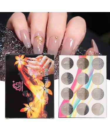 12 Grid DIY Nail Beads Plastic Nail Glitter Rhinestones Nail Art Decoration Manicure Tool Accessory DIY Nail Tip Ornament Beauty Nail Art 3D Decorations - Buy Online on SooperMarket.com