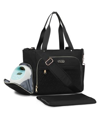 Breast Pump Bag,Diaper Bag Tote with 15.6 Inch Laptop Sleeve for Women Working Moms Fit Most Breast Pumps Spectra S1, S2, Medela, Evenflo