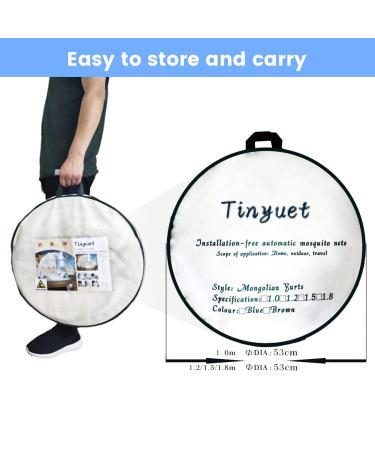 Tinyuet Mosquito Net for Bed  39.3x78.7in Pop-up Mosquito Net Tent for Indoor and Outdoor Use  Portable Double Door Travel Mosquito Net with Net Bottom  Insect Screen-Brown Edge Brown 39.3x78.7 Inch (Pack of 1) - Buy Online on SooperMarket.com