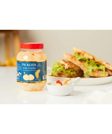 Homtiem Pickled Solo Garlic 7.04 Oz (200g) - Honey & Ginsen | Non-Additives, Non-Preservatives | Ideal for Spicy Pickled Garlic & Healthy Recipes - Buy Online on SooperMarket.com