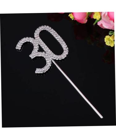 CORHAD Glitter 30th Birthday Cake Toppers Crystal 30th Anniversary Cake Toppers Bling Number Wedding Decoration Cake Decor Diamond Decor Cupcake Toppers Paper Cup Rhinestones - Buy Online on SooperMarket.com