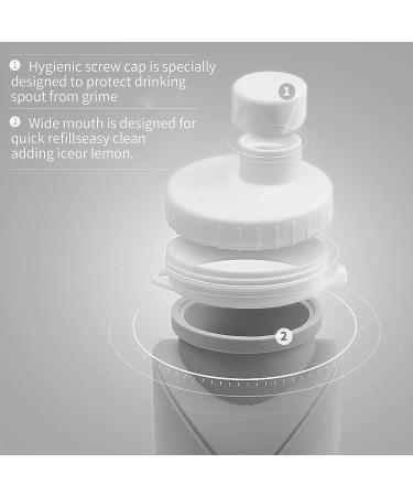 SPECIAL MADE Collapsible Water Bottle - Leakproof Valve, Reusable BPA Free Silicone, Foldable for Sport Gym Camping Hiking Travel - Lightweight & Durable 20oz 600ml (Grey) - Buy Online on SooperMarket.com
