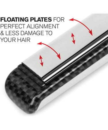 Corioliss C1 Professional Titanium Hair Styling Iron - White Carbon Fiber 1 Ceramic Plates Anti-Frizz & Heat Resistant Pouch - Perfect for Straightening Curls & Flicks - International Shipping Available - Buy Online on SooperMarket.com
