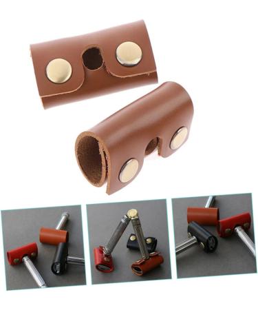 Plafope Leather Razor Storage Case - 2-Piece Protective Shell for Smooth Razor | Durable Brown 8.5x4.5cm - Buy Online on SooperMarket.com