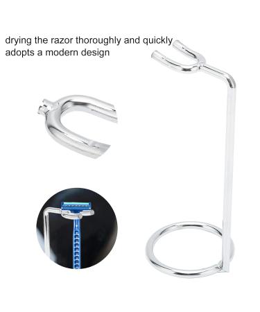 Premium Stainless Steel Safety Razor Stand | Non-Slip Base & Shaving Brush Holder | Ideal for Home & Travel - International Shipping - Buy Online on SooperMarket.com
