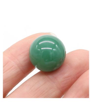 Natural Crystal Rough 16mm Round Natural Crystal Quartz Transfer Ball Polished Gemstone Beads Specimen DIY Jewelry Home Natural Stone (Color : Green Aventurine Size : 1PC)