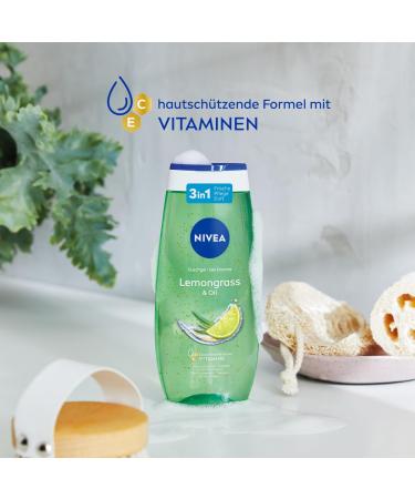 Nivea Lemongrass & Oil Shower Gel 250ml - pH-Skin-Neutral Nourishing Formula with Invigorating Lemon Fragrance - Pampering Shower Experience - Buy Online on SooperMarket.com