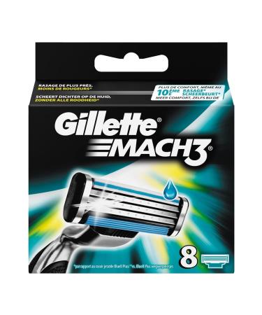 Gillette Mach3 Razor Blades Men Pack of 8 Razor Blade Refills XL Packaging May Vary