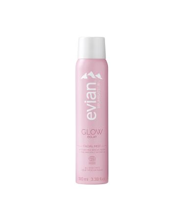 Evian Glow Facial Mist - Boost Radiance - Nourish Skin - Enhance Makeup - Organic - All Skin Types - French Alps Skincare
