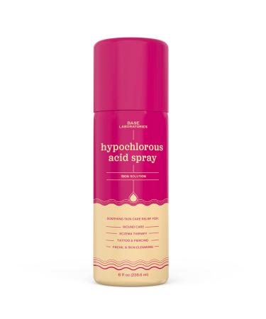 Base Labs Hypochlorous Acid Spray - Skin Healing for Wounds - Spray Solution for Wound Care & Eczema Treatment  Tattoo & Piercing Aftercare - Saline Wound Wash Hypochlorous Acid 8oz 8 Fl Oz (Pack of 1)