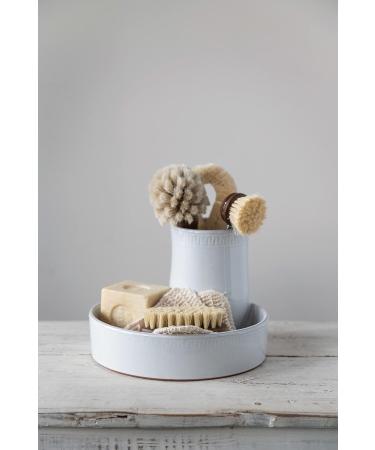 Creative Co-Op Tampico & Wood Dark Brown Brush - Eco-Friendly Home Decor - Buy Online on SooperMarket.com