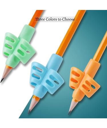DMFly Pencil Handles for Kids - Handwriting Assistance & Posture Correction | Hollow Ventilation Design 3E Blue & Blue Orange Grip Set - Buy Online on SooperMarket.com