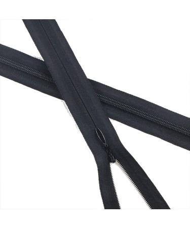 Leekayer Invisible Nylon Coil Zipper Clothing Zipper DIY Sewing Tools for Craft (24 inch Black) 20 Pcs Black 24inch