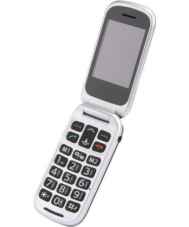 Olympia Janus Senior Flip Phone - No Contract Large Buttons 2.4 Color Display Black - Ideal Mobile for Seniors - Buy Online on SooperMarket.com