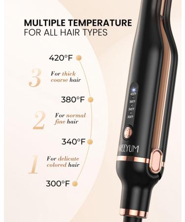 WEEYUM 1/2 Inch Mini Flat Iron - Best Small Hair Straightener for Short Hair Edges & Pixie Cuts - Dual Voltage Gold - Buy Online on SooperMarket.com