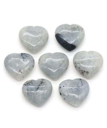 2PCS Natural Rose Quartz Crystal Love Heart Home Decoration Reiki Gemstone Agate Specimen Pecimen Gift Ornaments (Color : Flash Labradorite Size : 20X20X8mm) 20X20X8mm Flash Labradorite